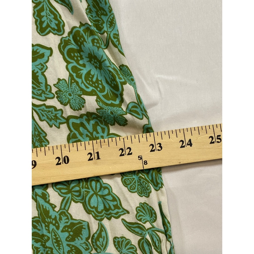 Citrine Swim and Be Free Green Floral Henley Maxi Dress Long Sleeve Large - Picture 11 of 14